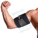 Bicep Tendonitis Brace with Support Bar - 2 Pack Arm Compression Sleeve Tricep Bicep Support Bands for Upper Arm Pain Relief, Muscle Strains & Inflammation, Fits Men/Women(Black,Small)