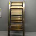 4 Step Ladder, Portable Step Ladder Folding, Lightweight Step Ladder with Anti-Slip Pedal, Aluminum Indoor Ladder and Closet Ladder, Kitchen Ladder, 330lbs - Champagne Gold