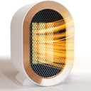 Indoor Electric Portable Space Heater, 1200W Personal Desk Heater, Fast Quiet Heating Ceramic for Small Room,Bedroom and Office Use (Pearl White)