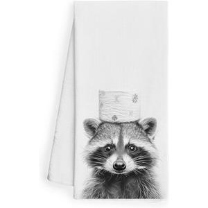 WFSM Raccoon Gifts Decorative Towels for Bathroom - Raccoon Decor Hand Towels, Cute Animal Kids Room Decor, Decorative Hand Towels for Bathroom, 1624 Inches