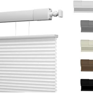 Boolegon Cordless Linen Cellular Shades,Light Filter White, 16" W x 64" H
Light Filtering Honeycomb Shades for Windows Pull Down Honeycomb Privacy Blinds for Bedroom Office Thermal Insulated