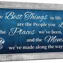 KLVOS Farmhouse Canvas Print Family Motto Wall Art The Best Things in Life are The People You Love Quote Inspirational Picture Painting Home Decor 24x48inch