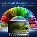 AQQA Aquarium Light with 24/7 Sunrise Sunset Mode, 9 Colors & 10-Level Brightness, Full Spectrum LED Fish Tank Light with Timer for Plant Growth, Freshwater Tanks (42W for 30-35 inch Tank)