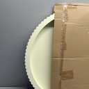 24 in Large Round Ottoman Tray, Decorative Serving Tray,Cream