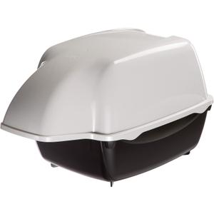Ferplast Cosmic Outdoor Cat Litter Box - Waterproof Dog-Proof Cat Toilet with Tunnel Entry, High-Sided Base for Litter Containment, Easy-Clean Design, Durable Thermoplastic Resin in Black