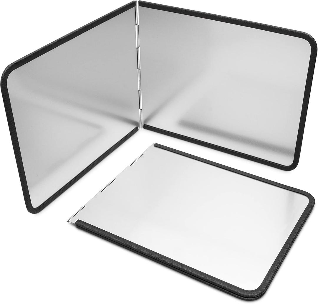 2 Sided Splatter Shield Guard 2 Pack - 2 Sided Foldable Metal Splatter Screen - For Cooking,