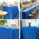 4 Pack Rectangle Tablecloth 60x102 Inch Washable Polyester Table Cover for Wedding Dining Table Buffet Parties Banquet Decoration（Blue）
