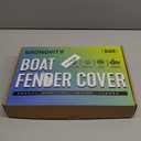 Fender Covers Marine 6" x 17.99" Heavy-Duty Polyester - Waterproof Boat Fender Covers,Noise-Reducing Boat Bumper Covers for Center Rope Tube Style Fenders, 2 Pack (Boat Fender Not Included)