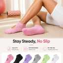 ALLIVE Pilates Socks with Grips for Women, Bamboo Breathable Non Slip Socks for Yoga, Barre, Studio, and Home Use