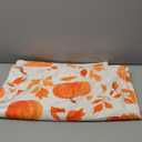 Fall Blanket, Orange Thanksgiving Fall Pumpkin Maple Leaf Blanket, Flannel Soft Warm Cozy Blanket for Sofa and Chair 50x60inch