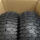 GICOOL 15x6.00-6 Rubber Lawn Mower Tire and Wheel, 2 Pcs Replacement 15x6-6nhs Riding Mowers Lawn Tire and Wheel with Bearing Bore 3/4", 3" Centered Hub