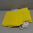 qiqee 50-Packs Bright Yellow Paper Gift Bags with Handles Bulk 11"x8.3"x4.3" Medium Size Paper Bags Multiple Uses
