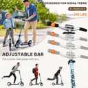 WAYPLUS KS1 Kick Scooter for Ages 6+,Kid, Teens & Adults. Max Load 240 LBS. Foldable, Lightweight, 8IN Big Wheels for Kids, Teen and Adults, 4 Adjustable Levels. Bearing ABEC9 FED Fitness