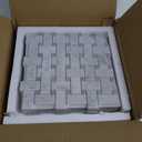 Carrara White Marble Mosaic Tile, 1x2 Inch Basketweave Marble Mosaic Tile for Kitchen Bathroom Wall Floor Backsplash Shower, 100% Natural Marble, Polished, 5 Sheets (12 Inch Basketweave)