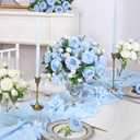 MARTINE MALL 4 Packs Peonies Artificial Flowers, Blue Artificial Peonies, Silk Peonies Flowers Fake Peonies Artificial Flowers Peonies Bouquet for Centerpiece Table Wedding Party Home Decor