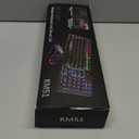 MOOJAY Wireless Keyboard and Mouse RGB Backlit Combo, Rechargeable 2.4G Light Up Cordless Gaming Keyboard with Ergonomic Wireless Wired Dual Mode Mice Set, for PC/Laptop/Windows/Mac - Black