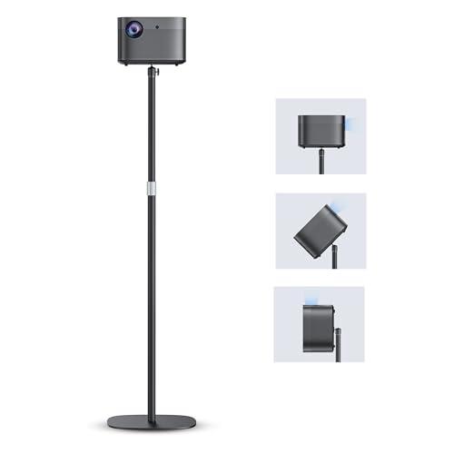 POLESTO Projector Stand Floor Mount with Adjustable Height 20''-50'', Universal Ceiling Mount 360 Rotatable Compatible with Projector, Camera, Webcam for Home & Office & Outdoor 