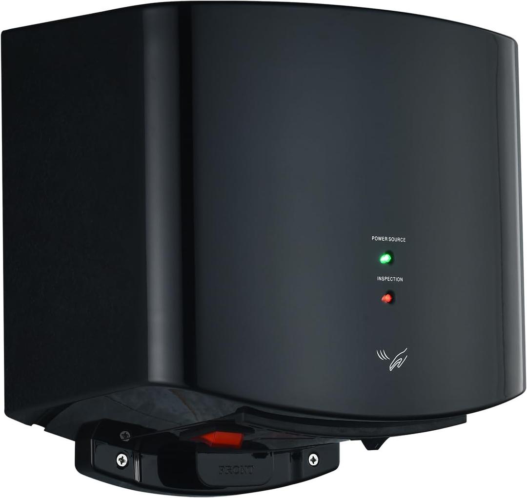 Hand Dryers for Bathrooms Commercial - Electric Hand Dryer - Ultra High-Speed 1400W Fast Drying - LX-3861 Black (Rectangel)