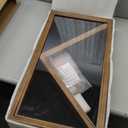 Large Military Shadow Box Display Case with HD Tempered Glass - Triangular Flag Case Fits 9.5x5' American Burial Flag, Removable Shelves for Coins, Backboard for Medals and Insignia, Walnut