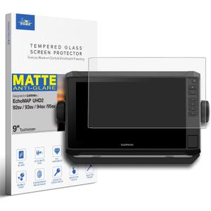 Updated Premium Tempered Glass Screen Protector for Garmin Echomap UHD2 92sv 93sv 94sv 95sv 9 Inch Chartplotters Touchscreen [NOT for UHD 9"] Anti Glare (Matte)