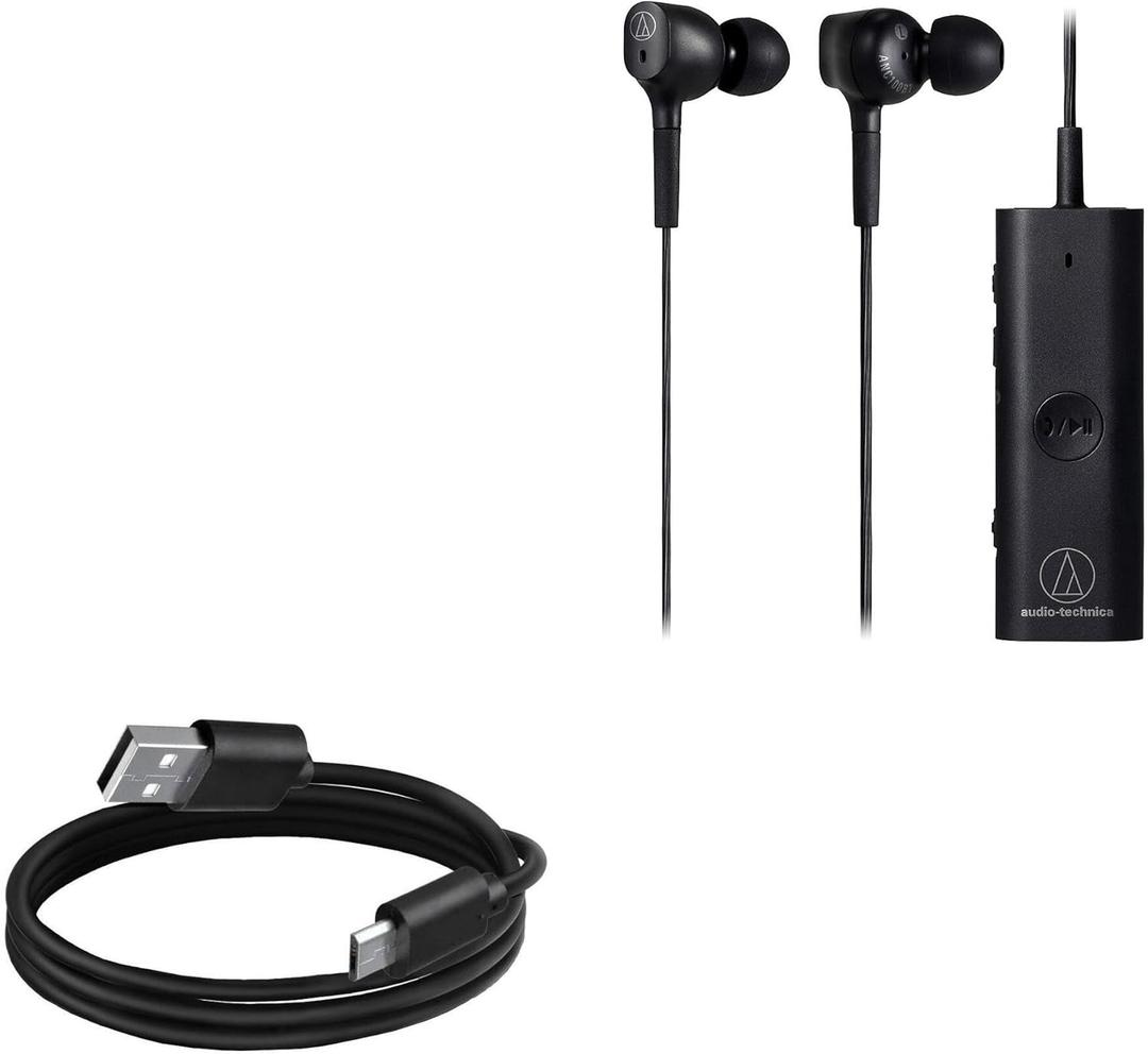 BoxWave Cable Compatible with Audio-Technica ATH-ANC100BT - DirectSync Cable, Durable Charge and Sync