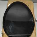 Renovators Supply Manufacturing Plastic Soft Close Toilet Seat Elongated Quiet-Close Lid, Contoured Seat, Easy to Install and Clean, Grip-Tight Bumpers with Adjustable Mounting Hardware, Black