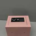 Digital Electronic Money Safe, Steel Security Lock Box with Keypad, Office Hotel Business Jewelry Gun Cash Safe, 0.23 Cubic Feet, 9.06" W x 6.69" D x 6.69" H pink
