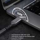 Maxonar [2 Pack 6.6Ft] Thunderbolt 4 Cable, 240W Long Thunderbolt Cable 40Gbps Data Sync and 8K Display for Thunderbolt 4, USB 4,USB C