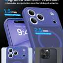 Magnetic Shockproof for iPhone 17 Pro Case,Upgraded[Camera Protection][Compatible with Magsafe][Non-Slip][Mil-Grade Protection] Slim Translucent Matte Phone Case for iPhone 17 Pro,Cobalt Blue
