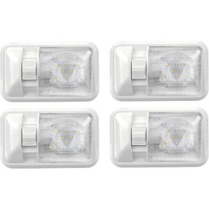 12 Volt LED RV LED Lights with ON/Off Switch - Daylight 6500K 3.5 W 400LM, Interior Lighting for RV Van Trailer Camper Boat - Pack of 4
