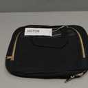 HOTOR Travel Toiletry Bag for Women & Men, Waterproof Makeup Bag with Hanging Hook and Multiple Pockets, Cosmetic Bags for Women, Travel Essentials, 11.2'' x 3.2'' x 8.9'', Black (Medium)