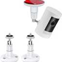 2 Pack Adjustable Security Wall Mount for Ring Stick Up Cam & Ring Outdoor Cam Plus, Indoor Outdoor Mount Bracket for Arlo HD/2/3/4, Ceiling Mount Kit, VHB Adhesive or Screw, No Drill (White)