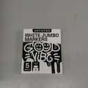 ARTISTRO 5 White Jumbo Markers Acrylic Markers with 15mm Jumbo Felt Tip for Murals Tagging Posters Art Journals & Calligraphy