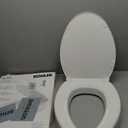 KOHLER 25875-0 Hyten 3" Height, Elevated Soft Close Elongated Toilet Seat, Contoured Seat with Grip-Tight Bumpers, Quick-Attach Hardware, No Slam Toilet Seat, White