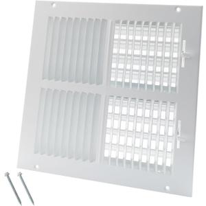 10 x 10 Inch [Duct Opening] Air Vent Covers for Wall or Ceiling - High Airflow 2 Way Steel Ventilation - Adjustable Wall/Ceiling Register, 11-3/4 Inch x 11-3/4 Inch [Overall Dimensions]