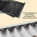 BQMAX 17" Cooking Grate & Grill Emitter Replacement Parts for Charbroil TRU Infrared 3 Burner Grill 463355220 463342420 463342620 463242515 463242516 463243016 for Charbroil Grill Replacement Parts
