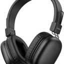 awatrue Kids Bluetooth Headphones, Wireless Headphones with HD ENC Microphone, 50 Hours Playtime, Safe Volume,Type C Fast Charging,Foldable Over Ear Headphone for Children/Teens/Smart Device (Black)