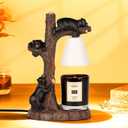 Adorable Bear-Themed Candle Warmer Lamp Handcrafted Design with Timer & Dimmer, Includes 2 Free Bulbs Home Decor & Scented Wax Melting