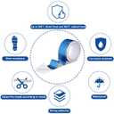 Zonon 2 Rolls Aluminum Foil Tape Heat Shield Tape Barrier Adhesive Reflective Fiberglass Thermal Insulation Reflective Material High Temp Protection(Blue,2 Inch X 32.8 ft)