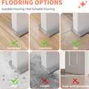 BKSAI Door Draft Stopper for Bottom of Door, Under Door Gap Filler/Seal for Big Gap, No Folding Required, Flexible Installation Door Sweep soundproofing Strip for Home & Apartment, 28-32in, Grey