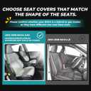 RAV4 Seat Covers for Toyota RAV 4 2013 2014 2015 2016 2017 2018 Gas XLE SE Limited Platinum Adventure (not for LE & Hybrid) Faux Leather Car Seat Covers Full Set - Black