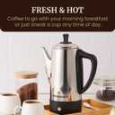 Elite Gourmet 12-Cup Electric Coffee Percolator, Dishwasher Safe Stainless-Steel Filter, Lid & Tube, Keep Warm, 360 Swivel Base Cord-less Serving, Stainless-Steel