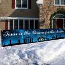 2 x Jesus Is the Reason for the Season Nativity Banner 11819.68 inch Christian Holiday Decoration Backdrop for Church Religious Event Home Outdoor Fence Wall Display Faith Photo Background (Three Kings Day Banner#003)