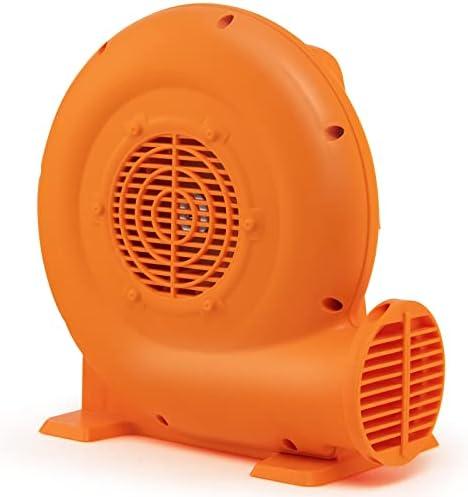Costzon Air Blower, 380W 0.5HP Bounce House Blower with 25 FT SJTW Wire & Stakes, IPX4 Air Blower for Inflatables, ETL, GFCI Plug, Perfect for Inflatable Bouncer Blower, Jumper, Bouncy Castle Orange