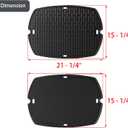 7583 Q2000 Griddle Full Size Grill Replacement Parts for Weber Q200 Q220 Q2200 Q2400 Q240 Flat Top Griddle Insert 396000 566002 54060001 53060001 396002 Accessories Cast Iron Reversible Plate