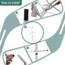 Hockey Gear Drying Rack Hockey Drying Rack Metal Sports Gear Storage Dry Rack for Drying and Storing Adult and Child Sports Equipment Hockey Equipment Drying Rack-4 Additional Hanging Clips, 55 x 22 Inch