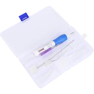 Magic Embroidery Pen Punch Needle Kit, Adjustable Rug Yarn Punch Needle Set, Sewing Needles Easy Threader Embroidery Tools