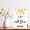 3 x You Are My Sunshine Sign, Inspirational Table Signs, 8 x 11 inches Wooden Sign with Stand, Birthday Gifts for Family Friends, Home Office Bedroom Desk Decor -21