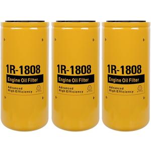3PCS 1R1808 Oil Filter Compatible with Caterpillar 1R-1808 Oil Filter CAT 3406B 3408 3412C 3412 3306B Excavator Replace 275-2604