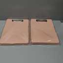 2 x ANZNKU Clipboard with Storage, 13x9.6 Clipboard Foldable Nursing School Essentials, Clip Board Folder for Teacher Nurse Work Office Women, Storage Clipboards with Pen Holder, Document Organizer(Pink)